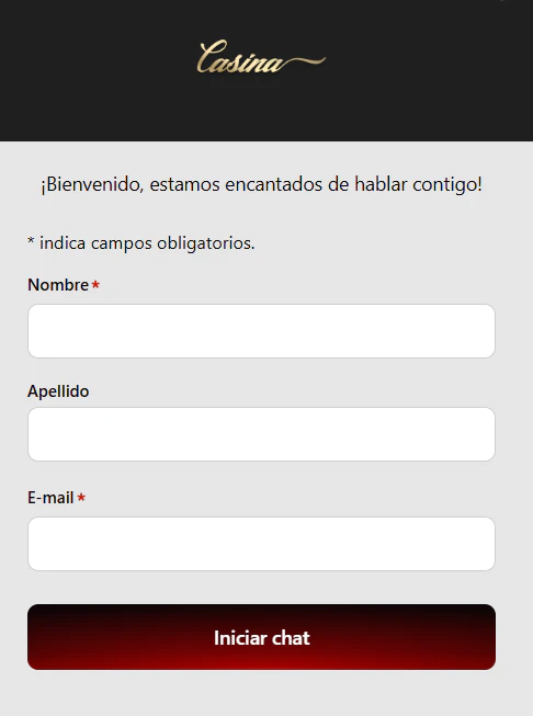 Opciones de ayuda y atención para usuarios de Casina Casino