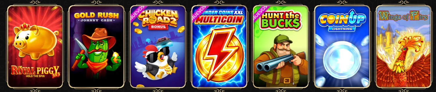 Variedad de tragamonedas online y juegos de slots disponible en Casina Casino